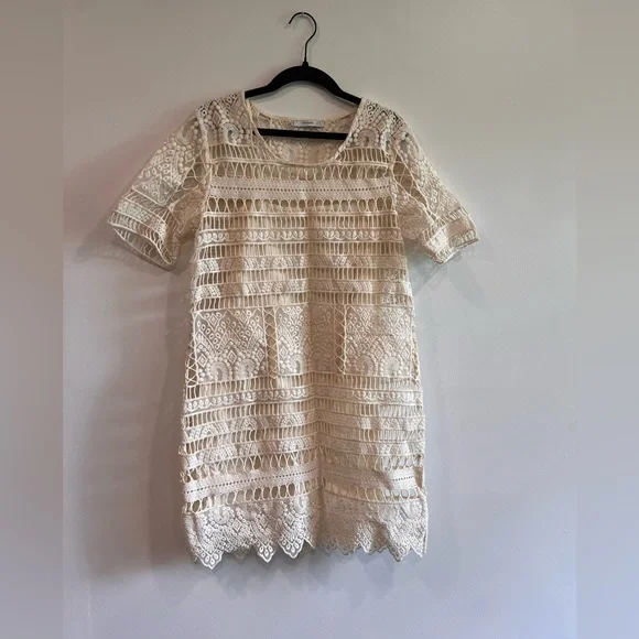 Mango | Dresses | Mango White Crochet Dress | Poshmark